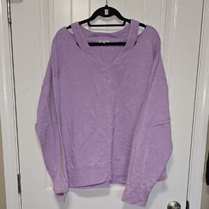 White Birch Lavender V-Neck Top XL NEVER WORN